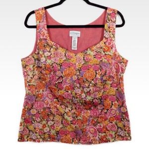 Villager | 16 | Boho Coral Floral Tailored Tank